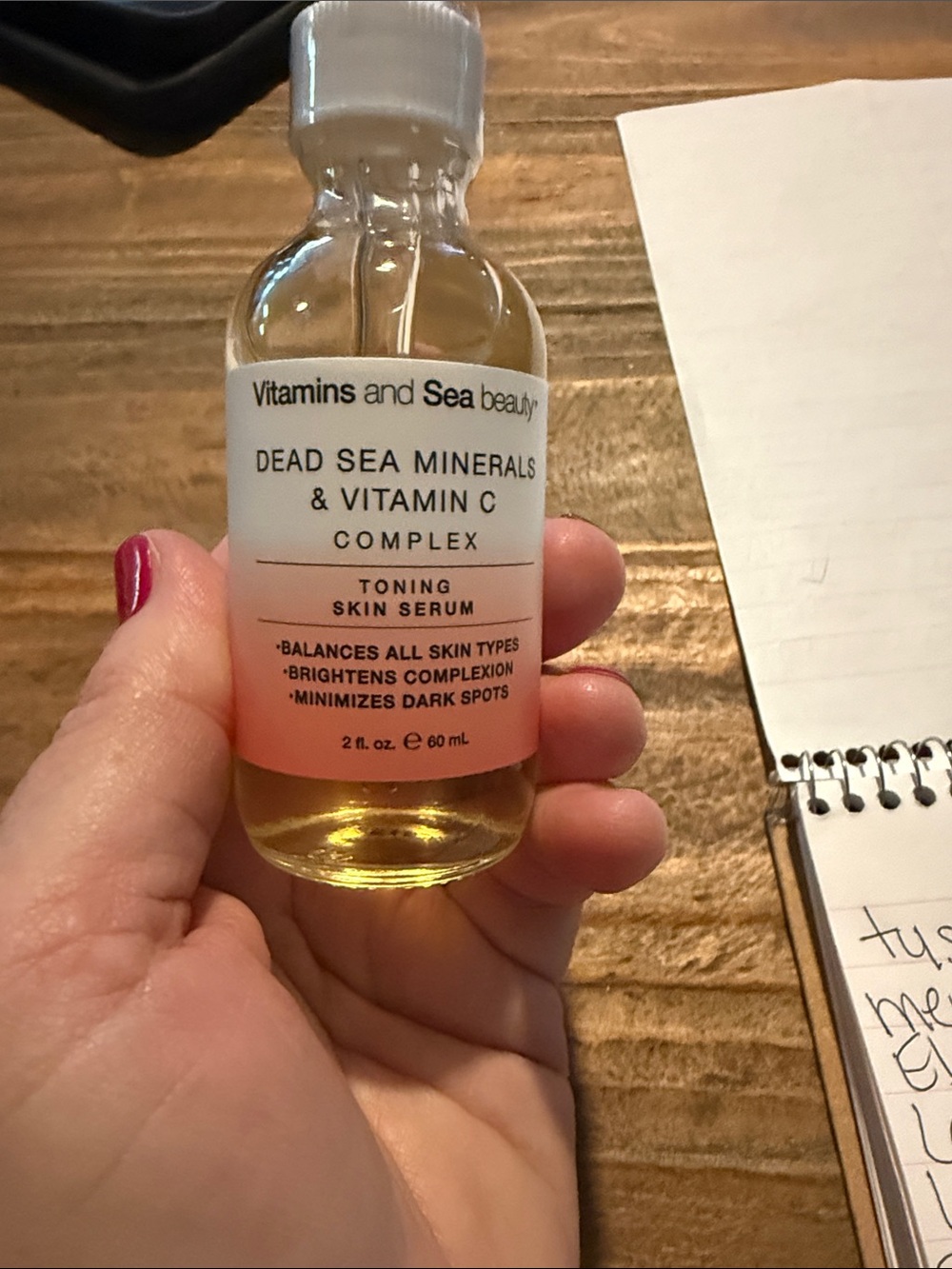 Dead Sea Minerals & Vitamin C Toning Skin Serum - Pink